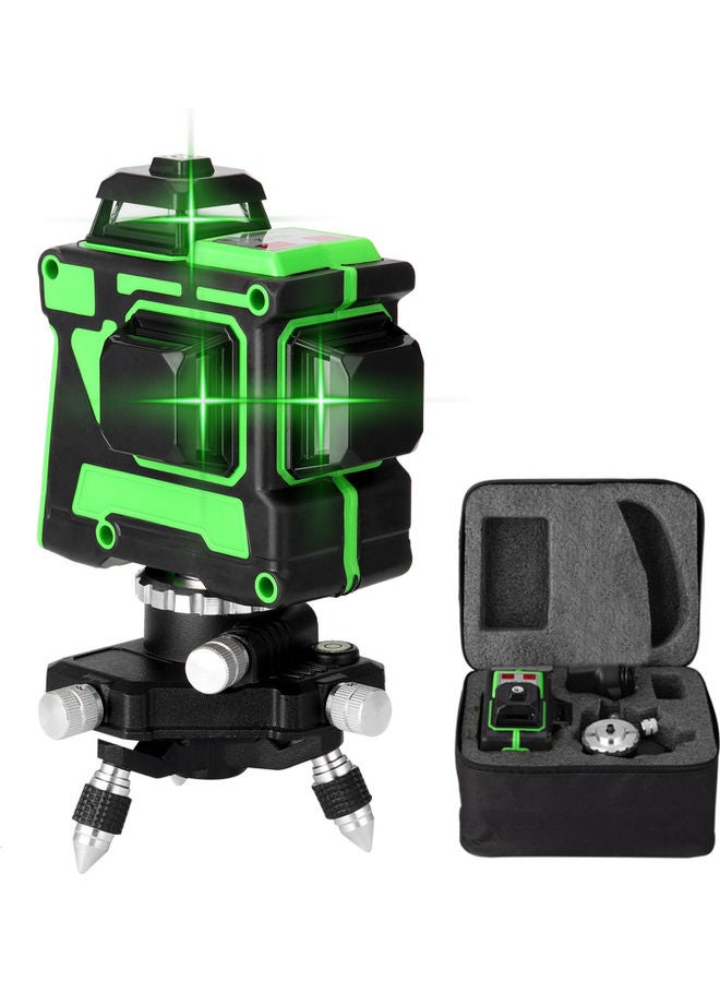 3D 12 Line Laser Level With Base And Tripod Multicolour 23.00x16.00x18.50cm - Image 1