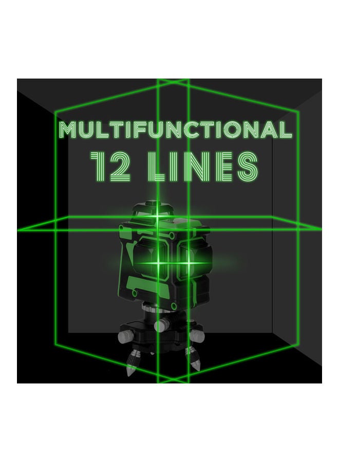 3D 12 Line Laser Level With Base And Tripod Multicolour 23.00x16.00x18.50cm - Image 2