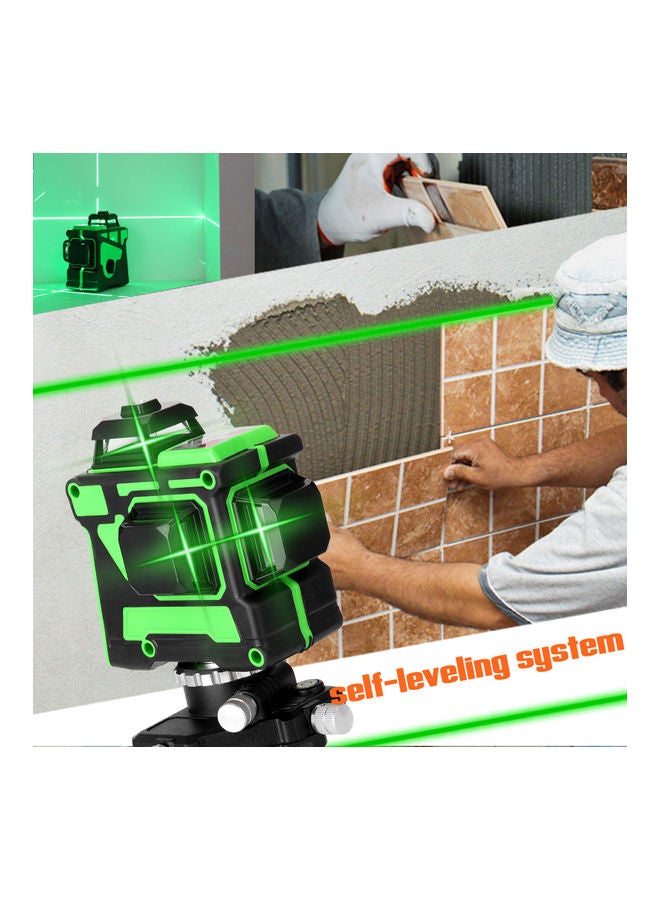 3D 12 Line Laser Level With Base And Tripod Multicolour 23.00x16.00x18.50cm - Image 5