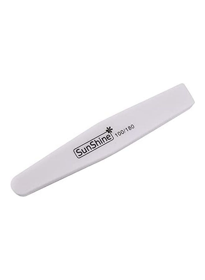 أداة تجميل 100/180 لبرد الأظافر وتلميعها من 10 قطع بلون أبيض - Image 3