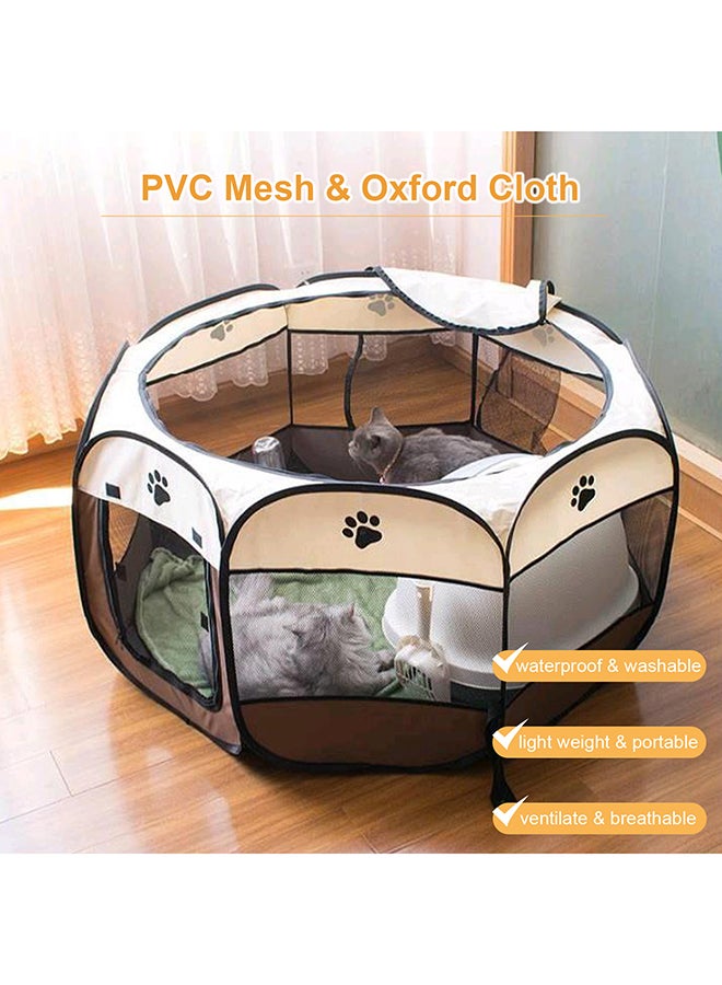 Portable Pet Playpen Blue 60x7x40cm - Image 2