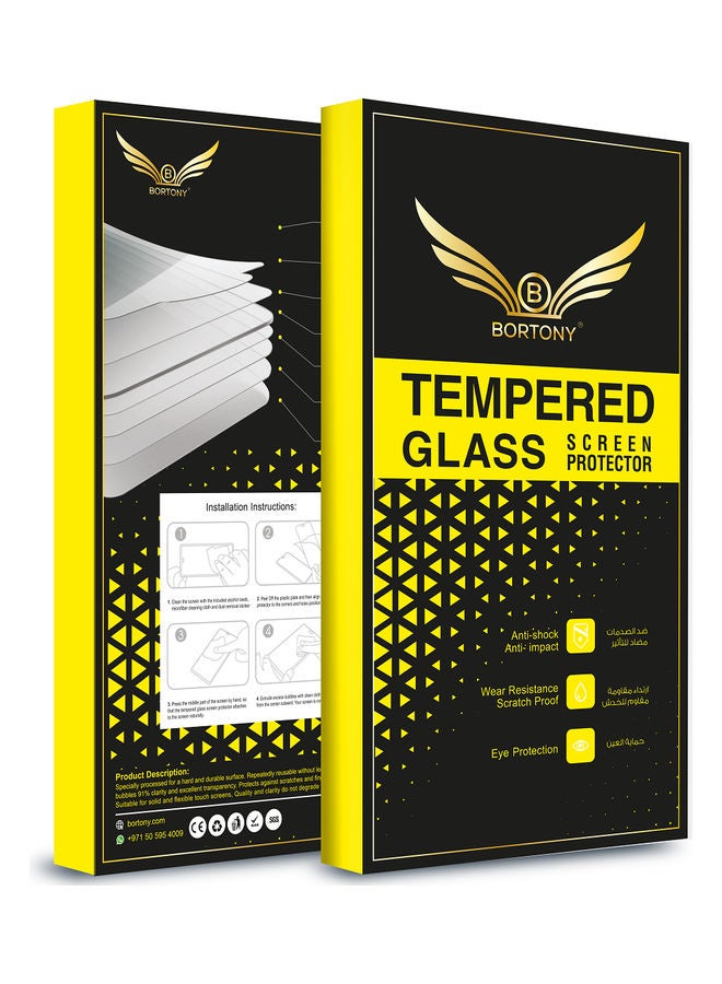 BORTONY Tempered Glass For Huawei Y8s Clear/Black - Image 3