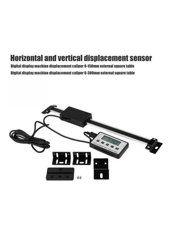 مقياس قراءة بيانات ال سي دي رقمي بدقة 0-300 ملم أسود/ أبيض 35.50X4.20X6.80سم - Image 2