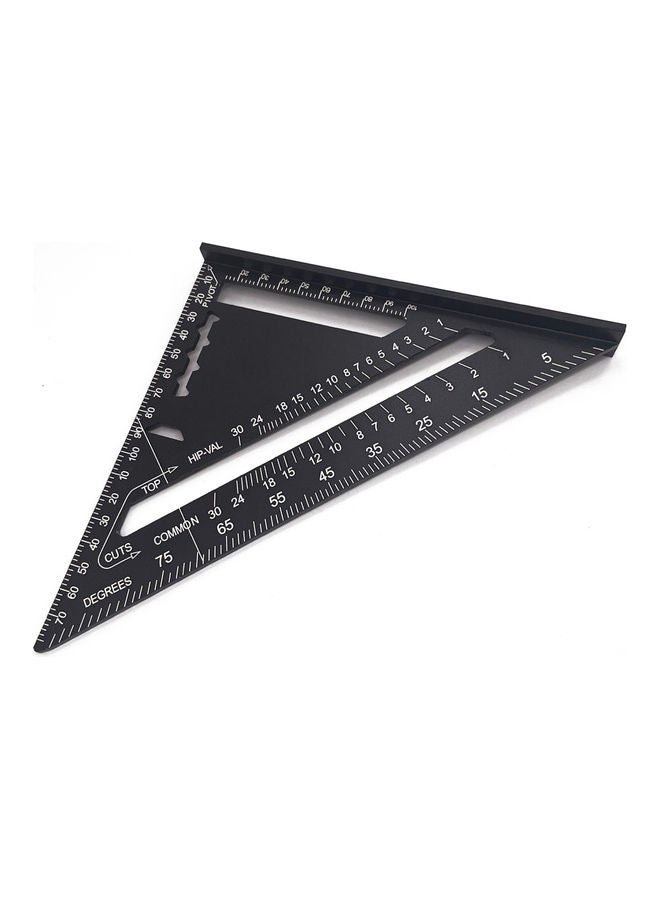7-inch Aluminum Alloy Triangle Ruler Black  - Image 4