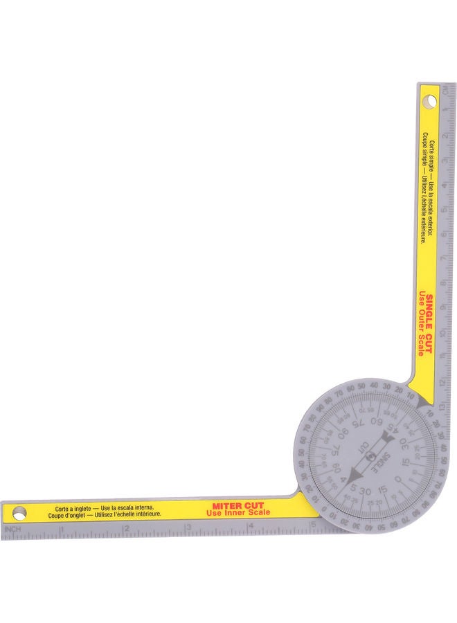 ABS Metric Ruler For Carpenters Grey/Yellow  - Image 3