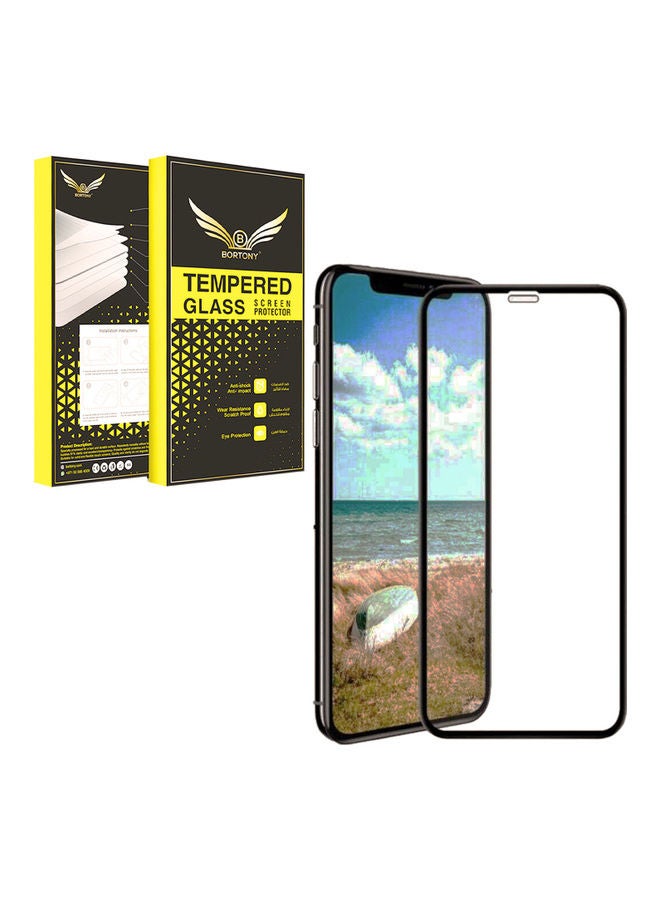 BORTONY 5D Curved Tempered Glass For Apple iPhone XS Max Black/Clear - Image 2
