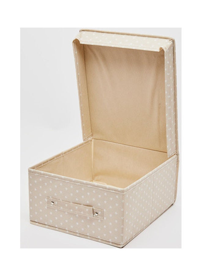 Printed Storage Box beige Beige 33cm 