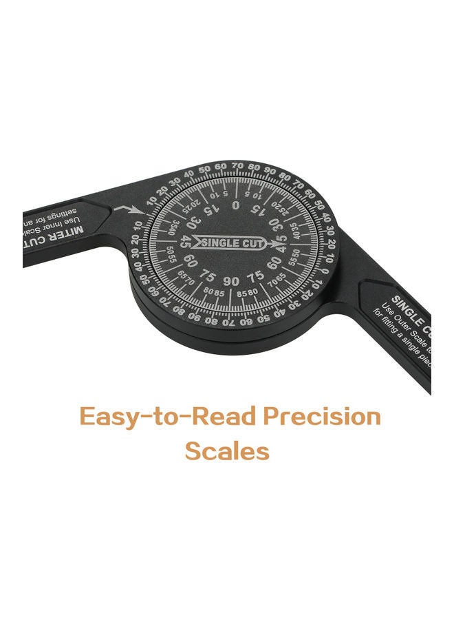 Aluminum Alloy Miter Saws Protractor Black  - Image 2