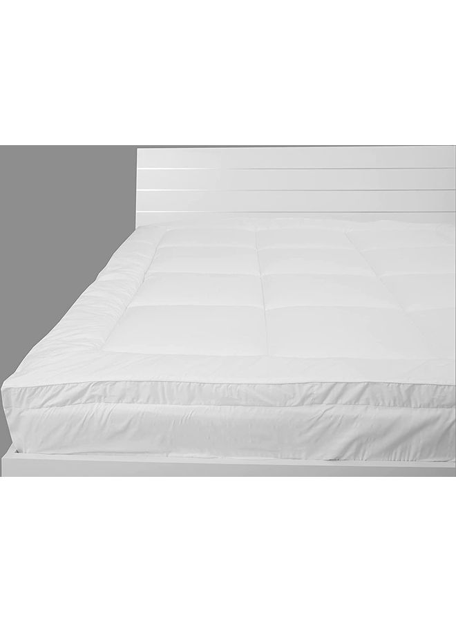 Maestro Fitted Mattress Topper Cotton White 160x200cm  - Image 2