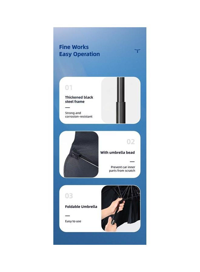 Usams Foldable Car Windshield Sun Shade Umbrella - Image 2