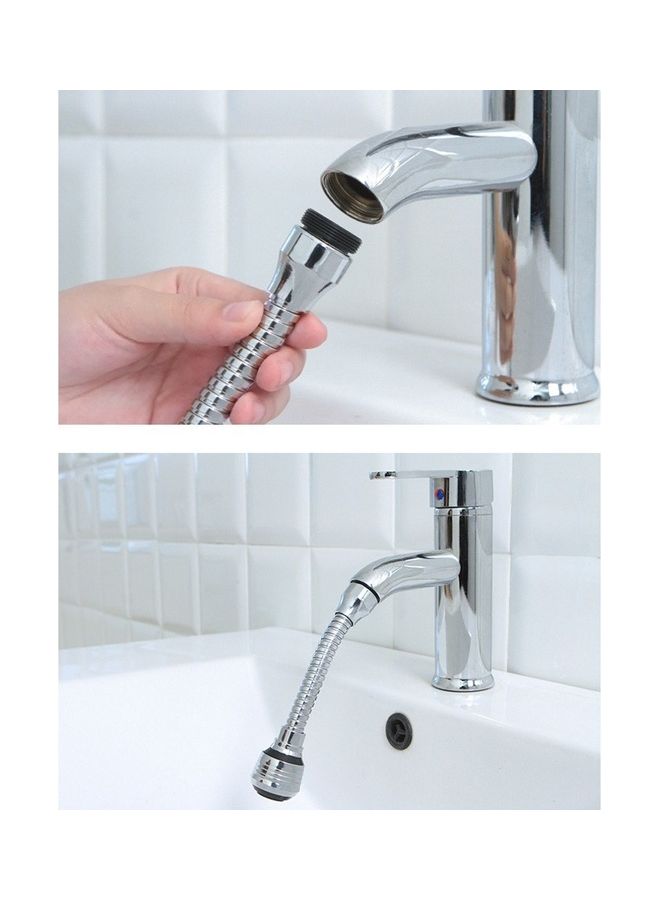 Rotatable Water Saving Faucet Nozzle Sprayer Silver 16x3.5x3.5cm - Image 2