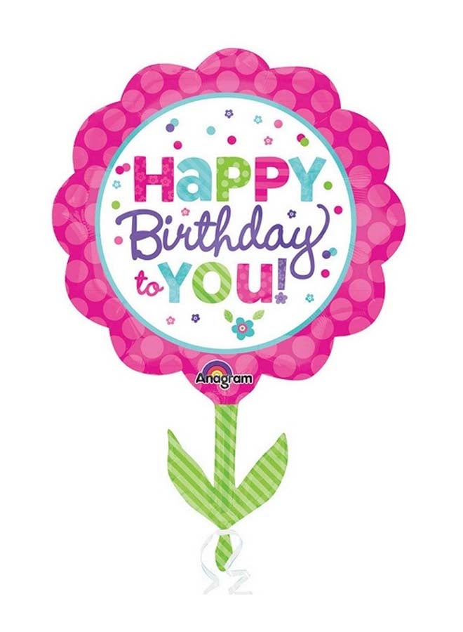 أناجرام بالون كبير الحجم على شكل زهرة لأعياد الميلاد 53x73سم