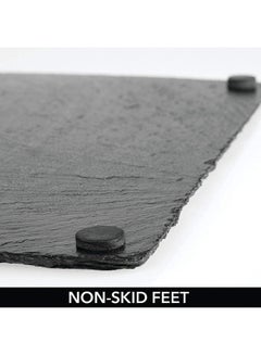 Lushh 4-Piece Natural Slate Stone Plates Black 30x20cm  - Image 5