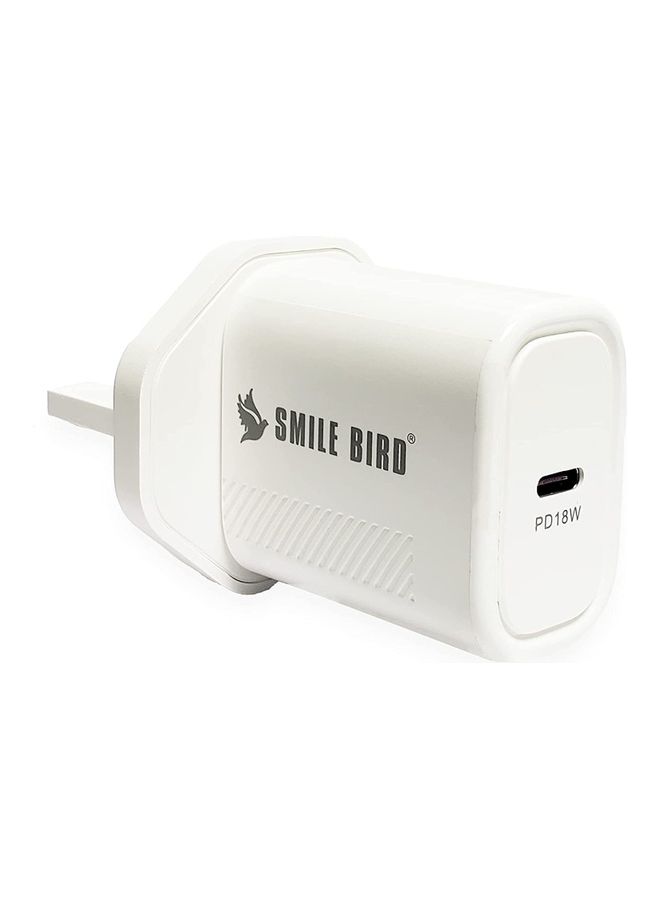 SMILE BIRD USB C Charger White  - Image 1