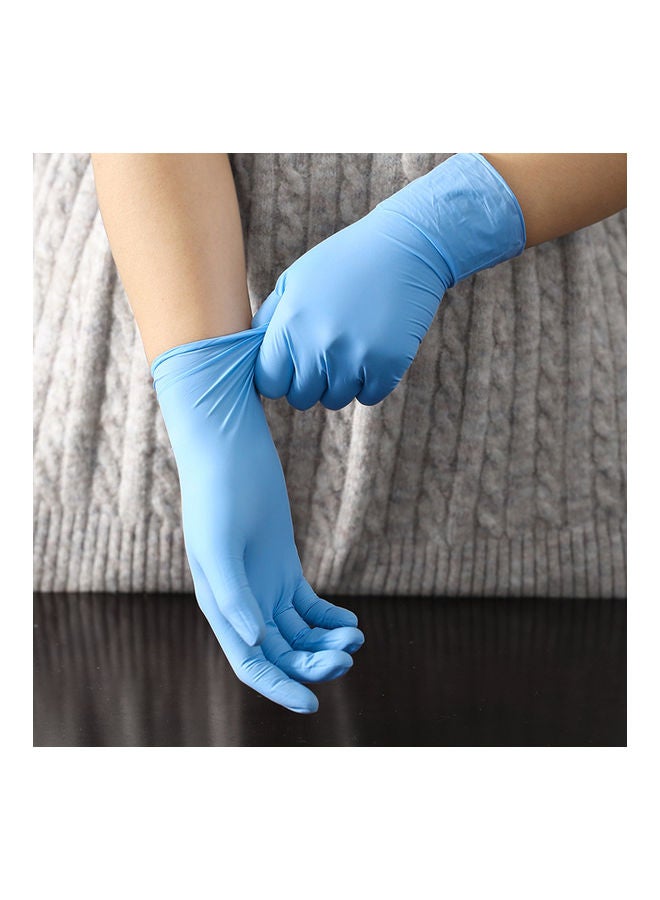 Generic 50-Piece Disposable Gloves Blue 11cm  - Image 4