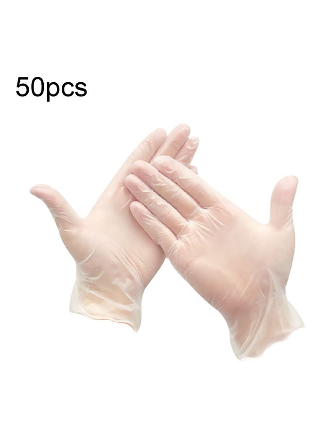 50-Piece Disposable Gloves Clear 11cm - Image 1