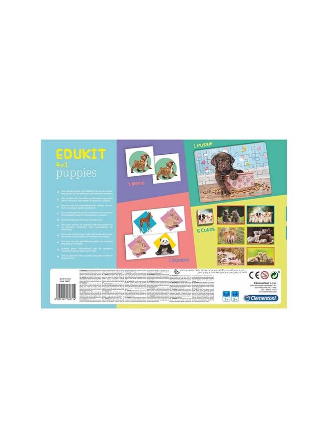 Clementoni - Edukit Game Puppies 4 In 1 26cm - Image 1