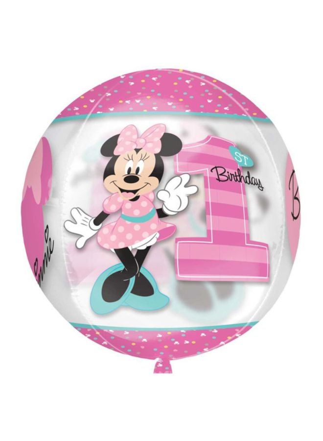 Anagram Minnie 1st Birthday Orbz Balloon G40 Birthday Decorations Party Supplies - Image 1
