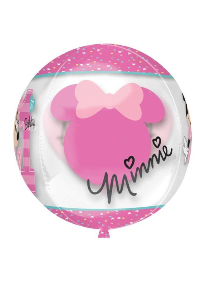 Anagram Minnie 1st Birthday Orbz Balloon G40 Birthday Decorations Party Supplies - Image 2
