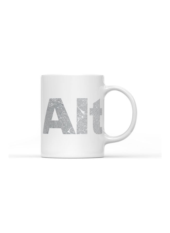 LOUD UNIVERSE Alt Printed Coffee Mug White/Grey  - Image 1