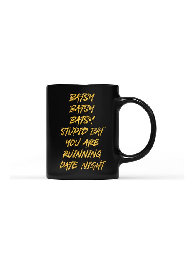 LOUD UNIVERSE Batsy Batsy Printed Mug Black/Yellow  - Image 1