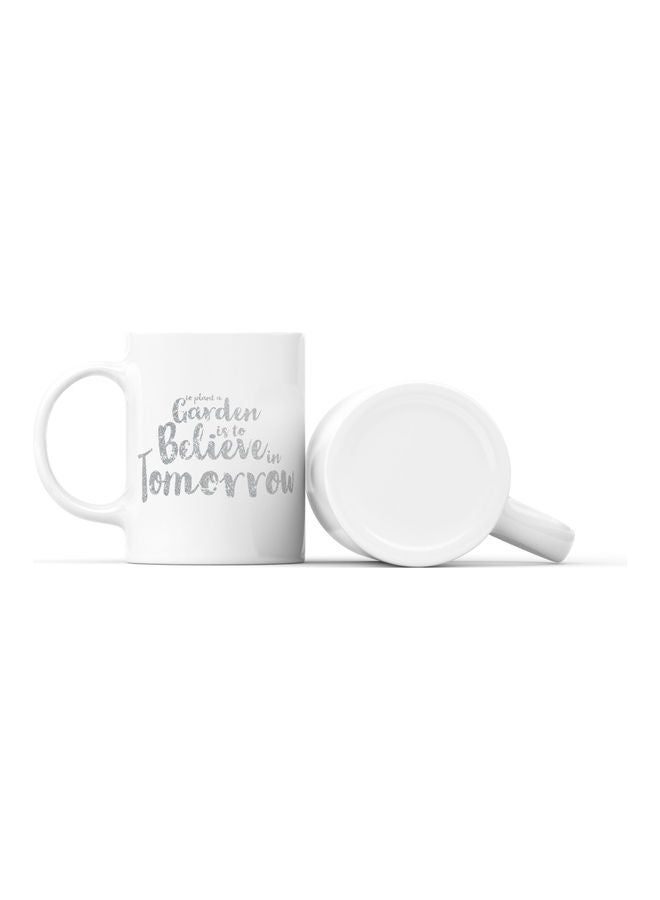 LOUD UNIVERSE Believe In Tomorrow Printed Coffee Mug White/Grey  - Image 2