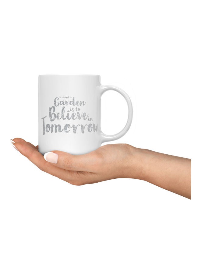 LOUD UNIVERSE Believe In Tomorrow Printed Coffee Mug White/Grey  - Image 3