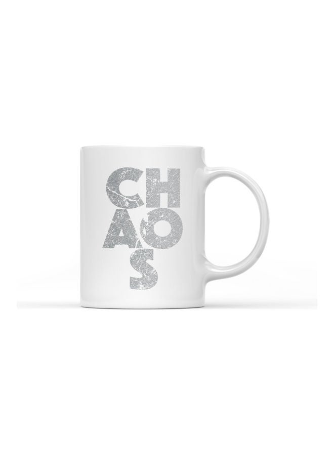 LOUD UNIVERSE Chaos Printed Coffee Mug White/Grey  - Image 1