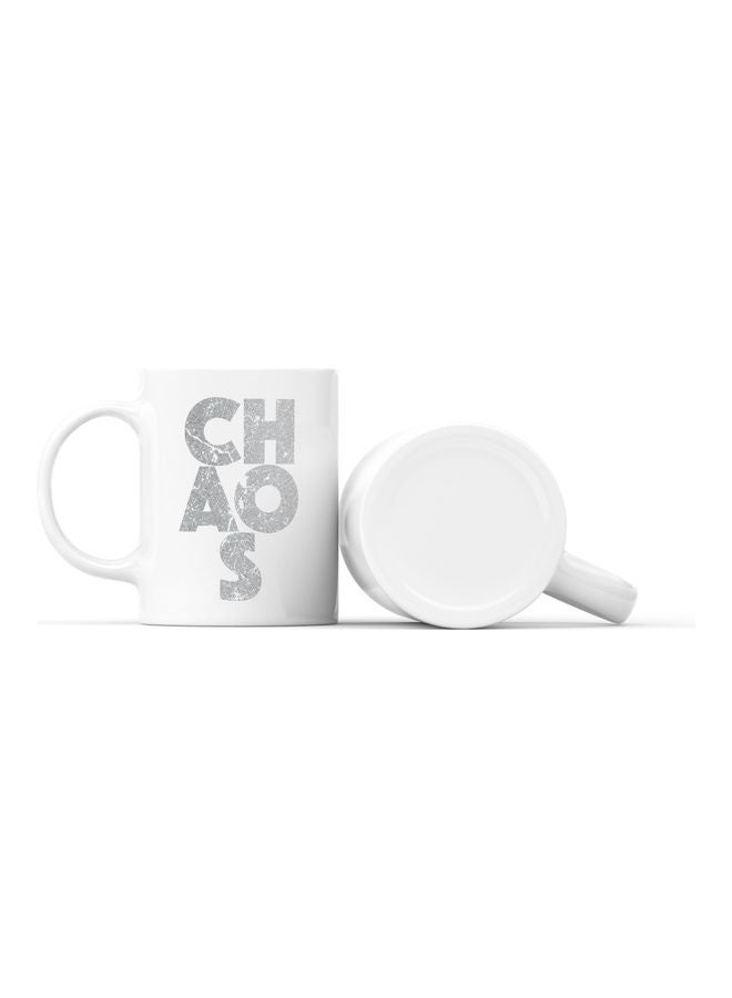 LOUD UNIVERSE Chaos Printed Coffee Mug White/Grey  - Image 2
