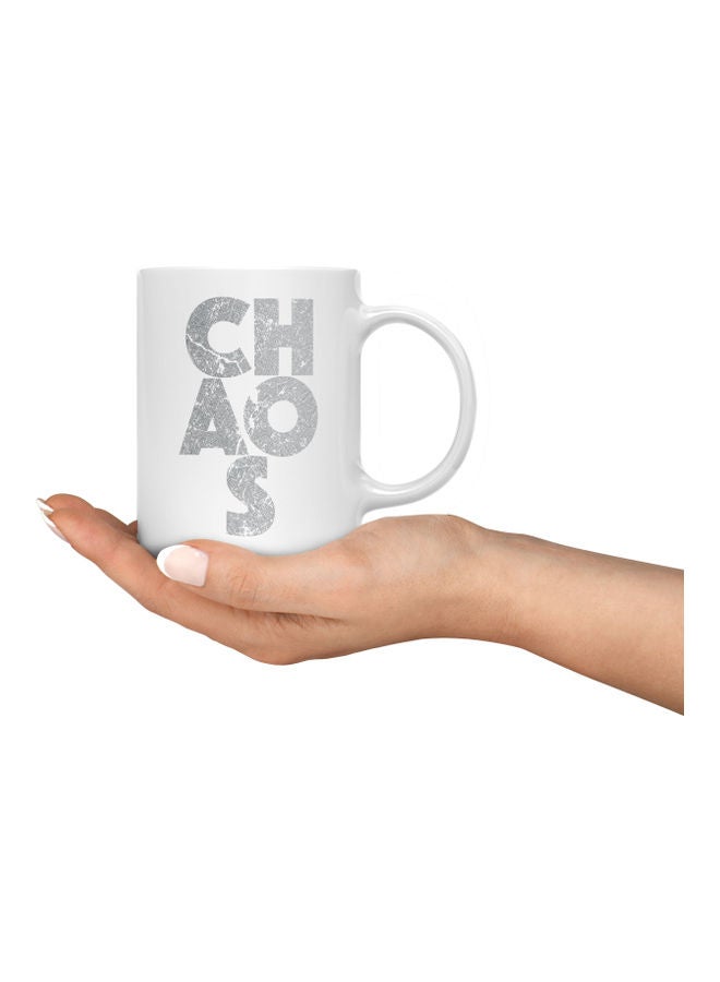 LOUD UNIVERSE Chaos Printed Coffee Mug White/Grey  - Image 3