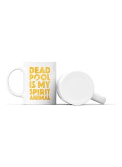 LOUD UNIVERSE Deadpool Is My Spirit Animal Printed Coffee Mug White/Yellow  - Image 2