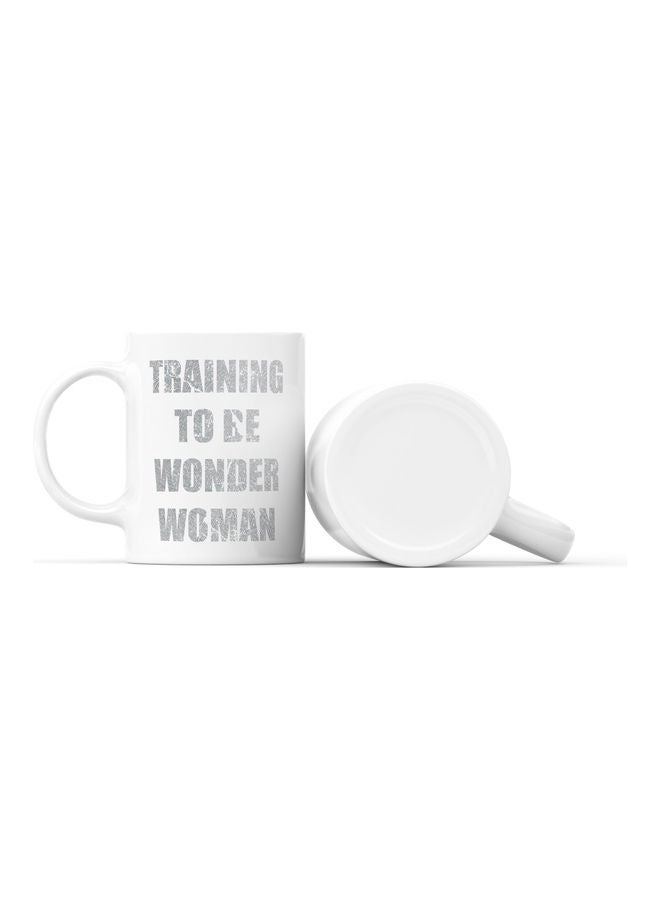 LOUD UNIVERSE Motivation Quote Printed Coffee Mug White/Grey  - Image 2