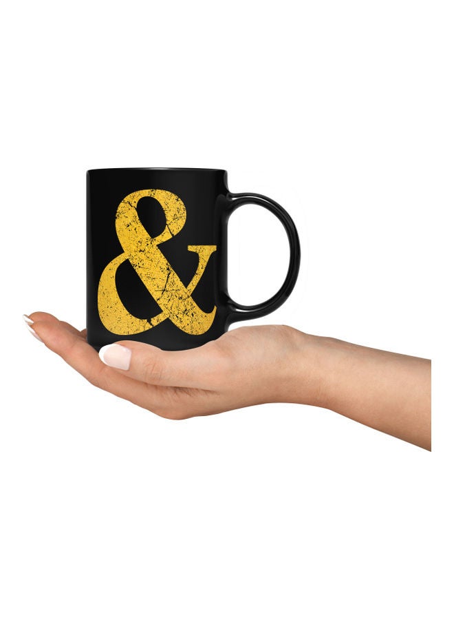 LOUD UNIVERSE And Sign Printed Coffee Mug Black/Gold  - Image 3