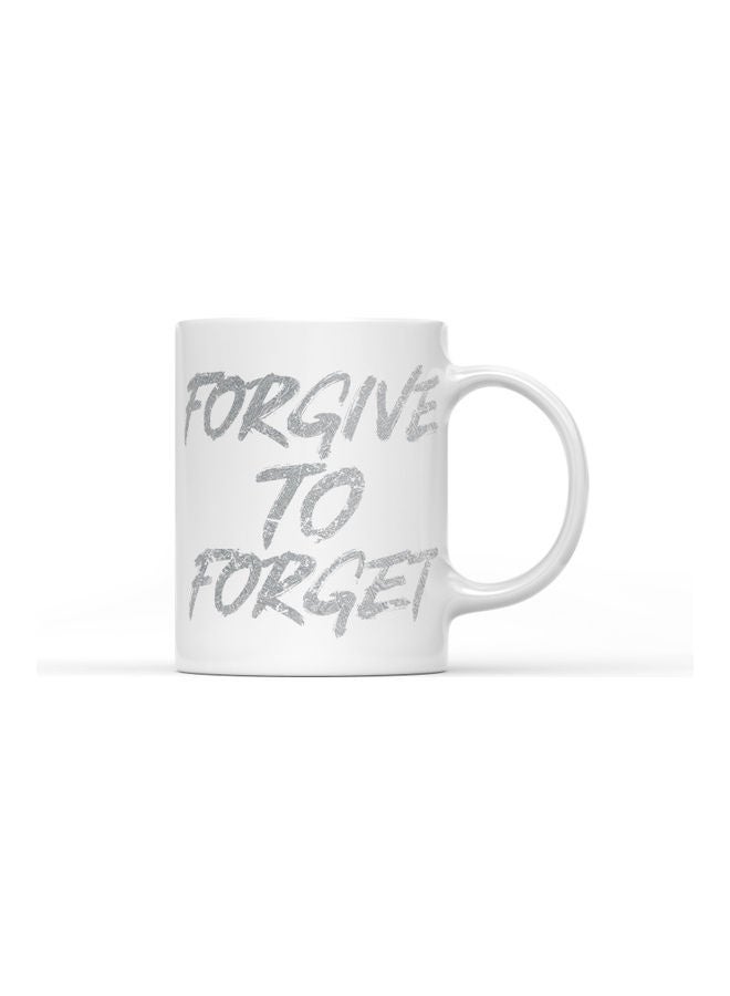 LOUD UNIVERSE Forget To Forgive Printed Coffee Mug White/Grey  - Image 1