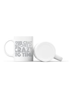 LOUD UNIVERSE Deadpool Crazy Quote Printed Coffee Mug White/Grey  - Image 2