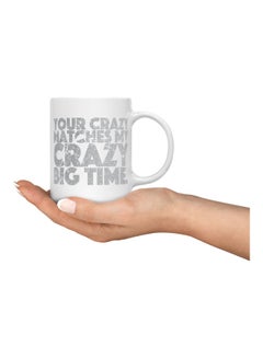 LOUD UNIVERSE Deadpool Crazy Quote Printed Coffee Mug White/Grey  - Image 3