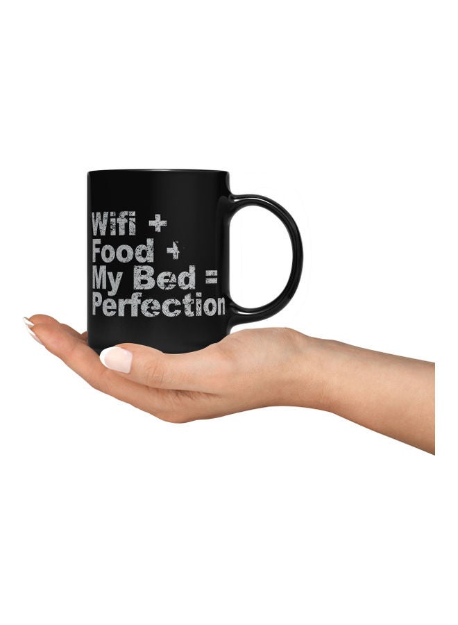 LOUD UNIVERSE Wifi + Bed Design Printed Mug Black/Grey  - Image 3