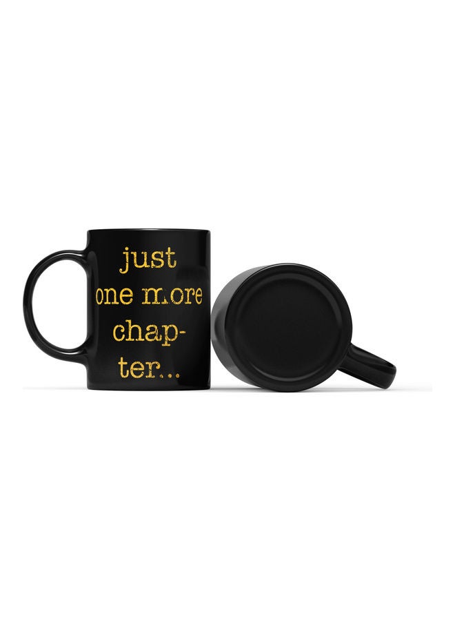 LOUD UNIVERSE Reading Chapter Printed Coffee Mug Black/Gold  - Image 2