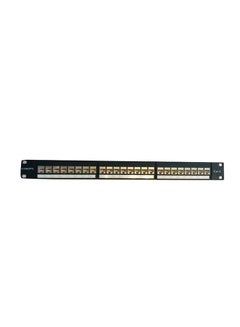 Cat 6 Patch Panel 24 Port FTP Full Loaded Black