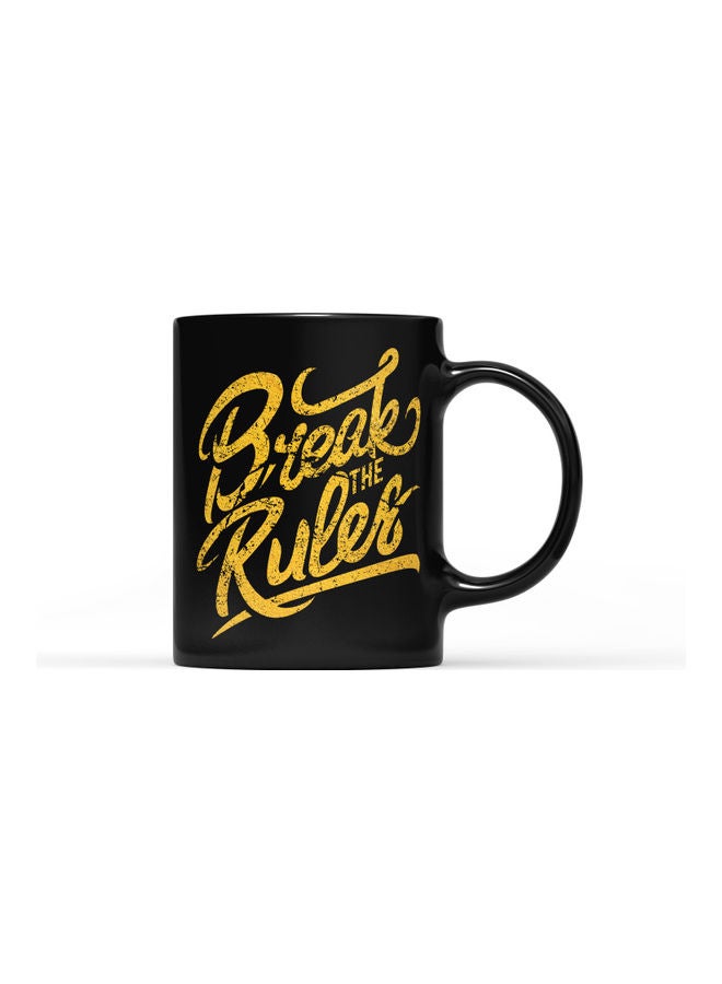 LOUD UNIVERSE Break The Rules Printed Mug Black/Gold  - Image 1