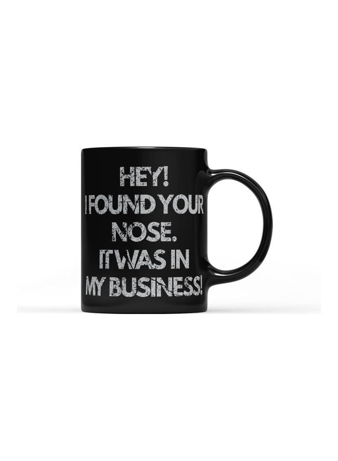 LOUD UNIVERSE Nose Business Printed Coffee Mug Black/White  - Image 1
