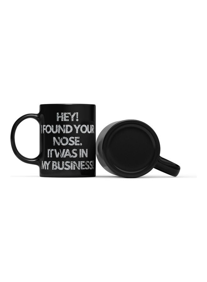 LOUD UNIVERSE Nose Business Printed Coffee Mug Black/White  - Image 2