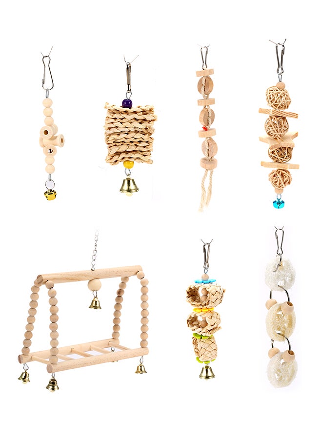 7 Piece Bird Toys Multicolour 19x8x13cm - Image 1