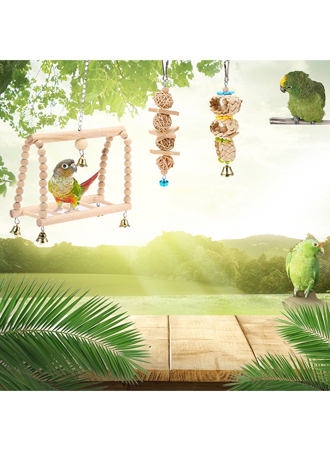 7 Piece Bird Toys Multicolour 19x8x13cm - Image 3