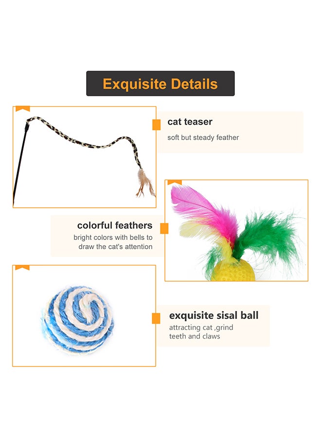 20-Piece Cat Toy Interactive Multicolour 34x8x32cm