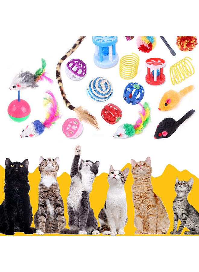 Generic 20-Piece Cat Toy Interactive Multicolour 34x8x32cm  - Image 5