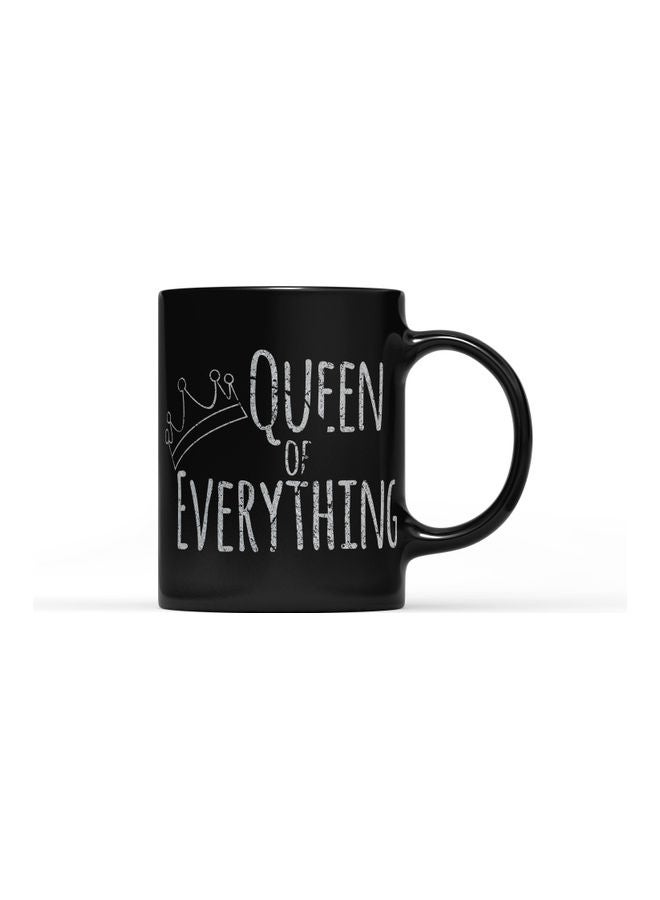 LOUD UNIVERSE Queen Of Everything Design Printed Mug Black/Grey  - Image 1