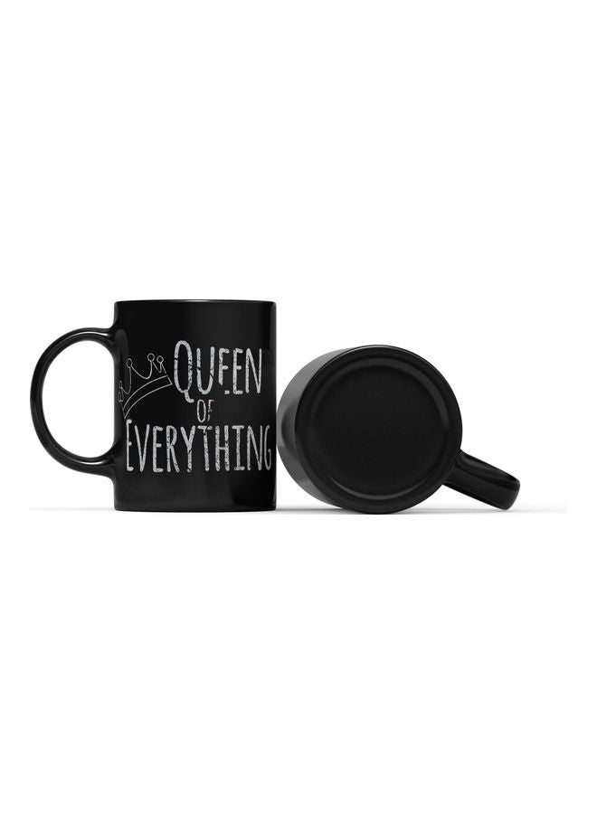 LOUD UNIVERSE Queen Of Everything Design Printed Mug Black/Grey  - Image 2