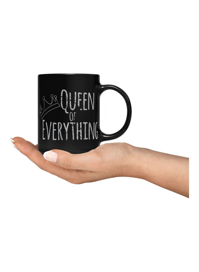 LOUD UNIVERSE Queen Of Everything Design Printed Mug Black/Grey  - Image 3