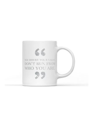 Doubt Your Value Printed Mug White/Silver - v1629876688/N50385217A_1